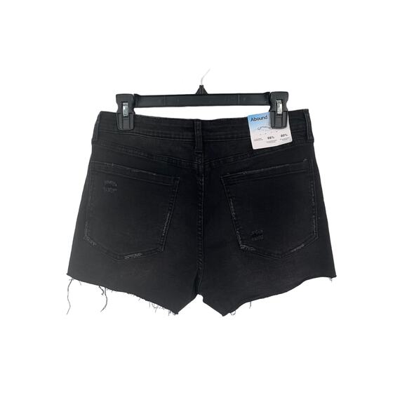 Abound shorts denim mid rise cutoff distressed black size 31 - Picture 3 of 3